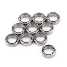 TKSE Ball Bearings, Pack of 10 Mr85zz Metal Shielded Deep Groove Ball Bearings, Mini Ball Bearings, Double Shielded for 3D Printers, Model Making, Quadcopter or Ship Model, 5 x 8 x 2.5 mm