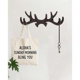 gardmate Wall Hooks for Hanging - Cast Iron Vintage Wall Decor Coat Rack - Vintage Rustic Design Hat Hooks for Kitchen, Entryway - Handmade Heavy Duty Key Hook (Dear Antlers)