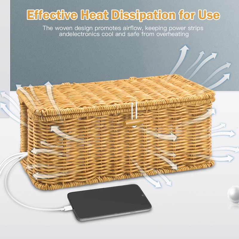 Cable Box, Cable Management Box, Cable Organiser Box, Nordic Pastoral