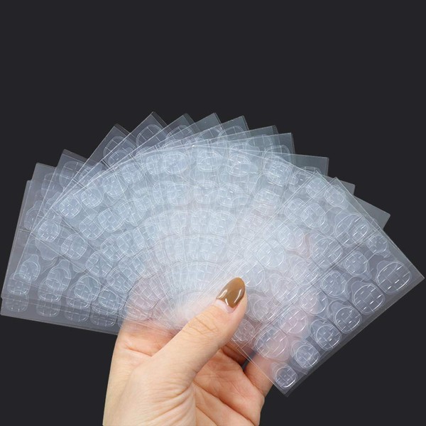 360 PCS Double Sided Glue Nail Adhesive Tabs, Breathable Transparent Fake Nail Glue Stickers,Flexible Nail Adhesive Stickers for False Nails Tips, Manicure Supplies (15 Sheets)