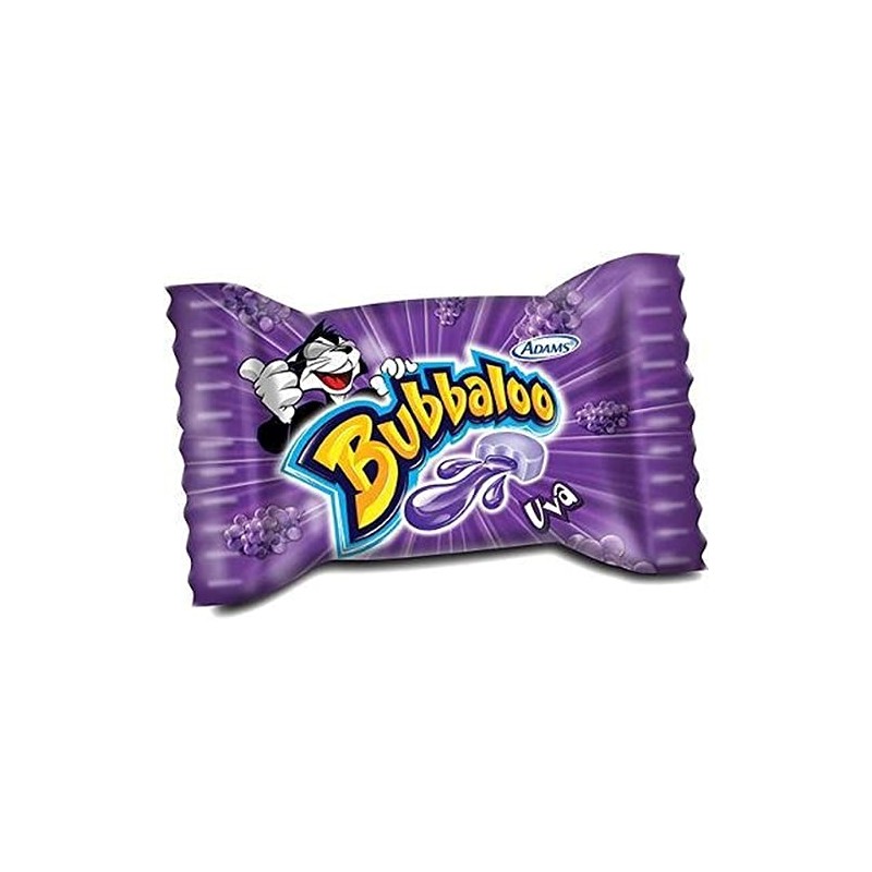 Bubbaloo Chewing Gum Grape Flavor Sabor Uva 300g (60 cts)
