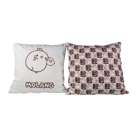 6vibes Molang & Piupiu Cushion Cover 40 x 40 cm - 2 Decorative Cushions Korea - Decorative Cushions for Couch Cushion Covers in 6 Different Designs to Collect