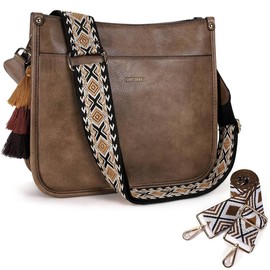 HKCLUF 4045 Women's Fashionable Crossbody Bags For Women Designer Leather Hobo Handbags Women Shoulder Bucket Bags With 2count Adjustable Guitar Strap Perfect:_Tassel-camel 