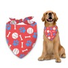 liboom - Baseball Dog Bandana Washable Pets Scarf Triangle Adjustable