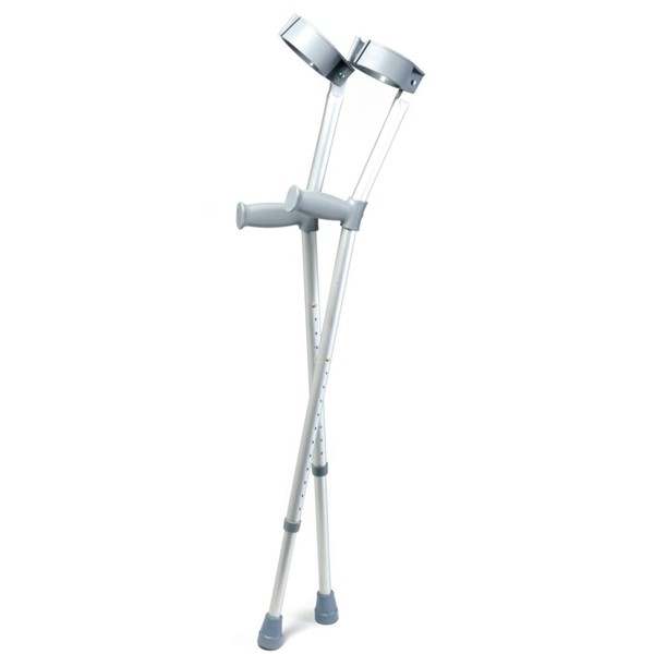 Days Forearm Crutches, Adult Size, Turning Arm Cuffs and Crutches Support Legs After Injury or Surgery, Adjustable Height and Handle Crutches for Elderly, Handicapped, and Disabled Users