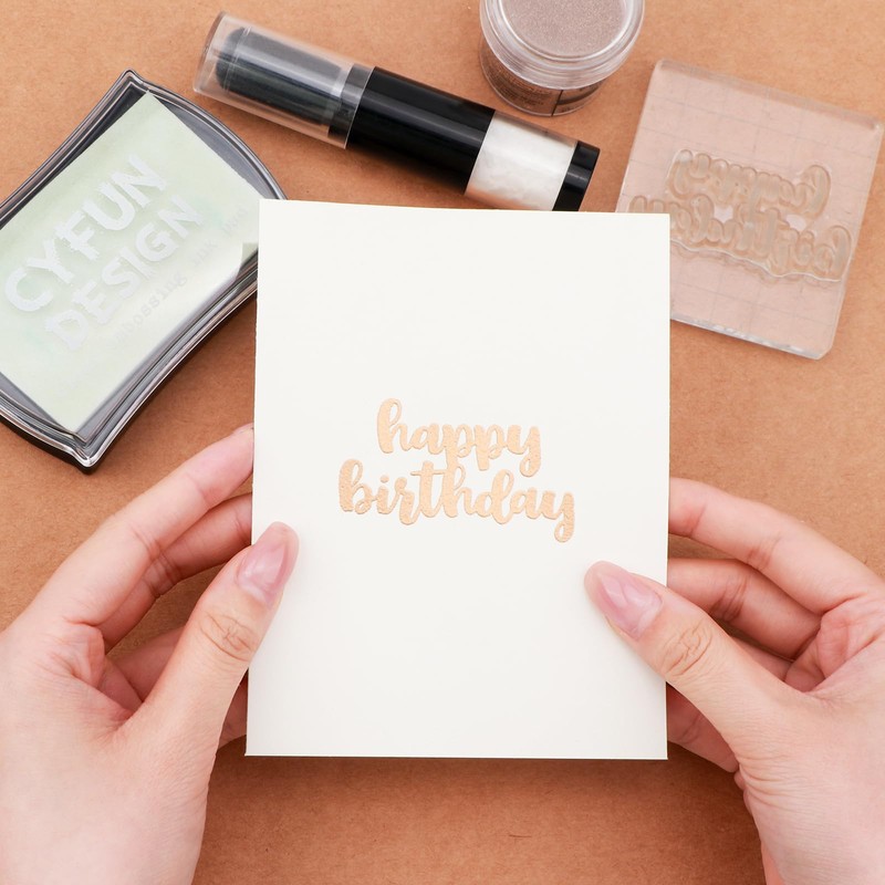 Briartw Clear Embossing Ink Pad for Stamping - Slow Drying,