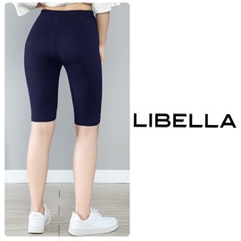 Libella Cycling Shorts Women's Short Leggings Cotton High Waist Shorts Opaque Summer Sports Shorts Colourful 4165, Pack of 1 - dark blue