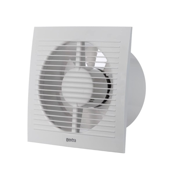 EUROPLAST Ø 150mm / 6 inch Extractor Fan with Humidistat and Timer - White Silent Bathroom Ventilator