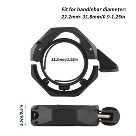 Bike Bell Aluminum Alloy Compact Cycling Ring Bell with Adjustable Adapter for 22.2mm‑31.8mm Handlebar
