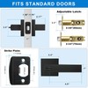 Hasmikit 10 Pack Matte Black Door Handles Privacy Door Levers,