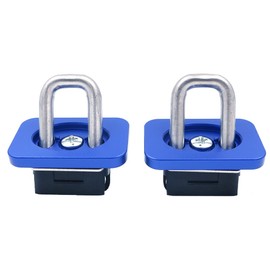 Tiardey One Pair Stainless Bullet Retractable Truck Tie Down Anchors - Blue