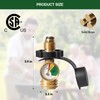 100 lb Propane Tank Adapter with Gauge, Universal Fit POL