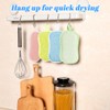 Pack of 6 Washing Up Sponge, Antibacterial Microfibre Cleaning Sponge,