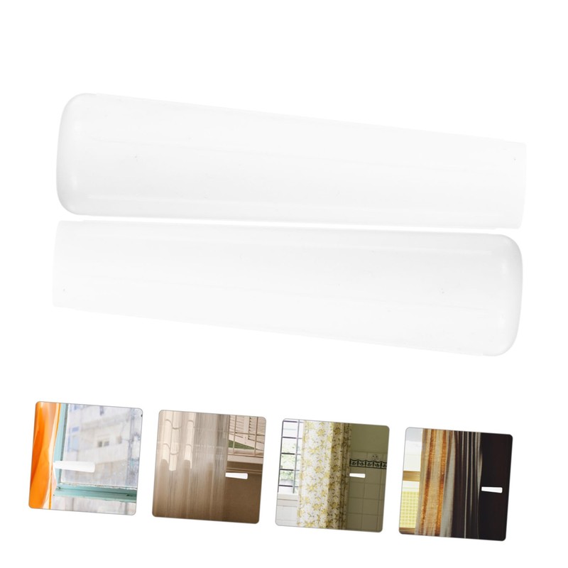 FONDOTIN 10pcs White Curtain Rod Handles Easy Install Wand Caps