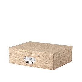 Rössler Soho Storage Box with Lid, A4, Paper Storage Box, Bathroom Organiser, Organiser Kitchen, Organiser Make-Up, Boxes Storage, 34 x 26 x 10 cm, Pack of 1, Colour: Brown, Cacao