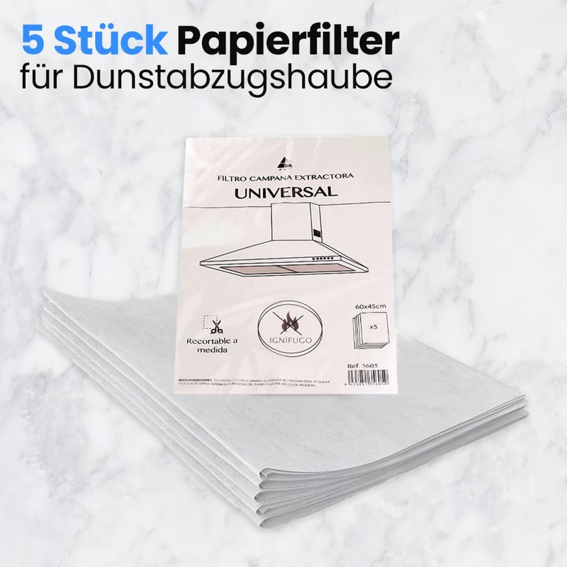 Anakel Home Universal paper filter for cooker hoods, 60 x
