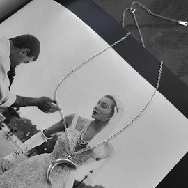 Yienate Boho Moon Pendant Necklace Boho Jewelry for Women and Girls (Silver)