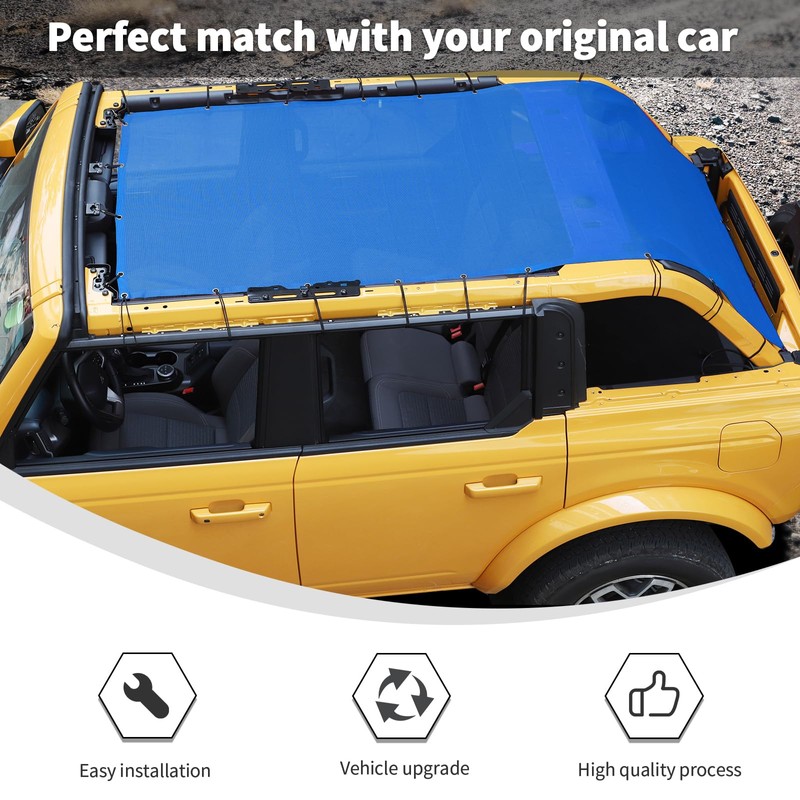 Linskip Full-Length Sunshade Compatible with Ford Bronco & Bronco Raptor