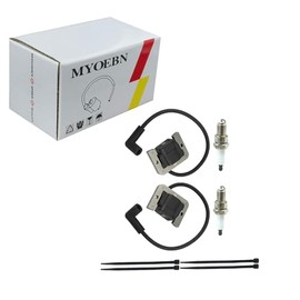 MYOEBN 2PCS Ignition Coil with sark plugs Replace 32-584-09-S 32-584-24-S 32-584-25-S 3258425 fit for Kohler KT740 KT745 ZT740.