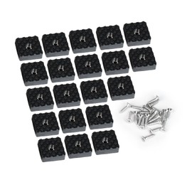 Cutting Board Feet, Rubber Feet for Cutting Board, Cutting Board Feet Non Slip, 20 Pack, 1.2" L x 1.2" W x 0.4" H, Black