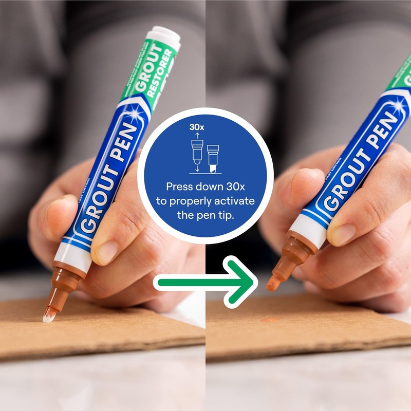 Twin Pack (TERRACOTTA) Grout Pen - Designed for restoring tile