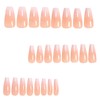 24pcs Ombre Stick on Nails - Glitter False Nails Long