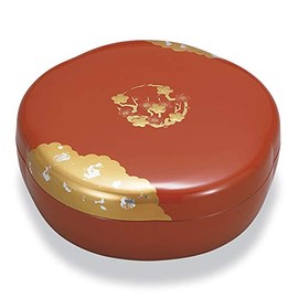 Mitani M17256-0 Yamanaka Lacquerware Large Bowl, Vermilion, 7.3 inches (18.5 cm), Yamanaka Lacquerware, Plum Blossom Shape, Plum Shape