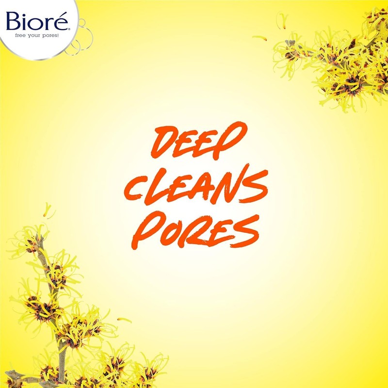 Bioré Witch Hazel Pore Clarifying Acne Face Wash, Exfoliating Facial