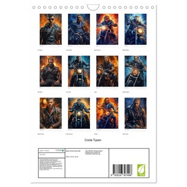Coole Typen (Wandkalender 2026 DIN A4 hoch), CALVENDO Monatskalender: Coole Typen, die Ihre Leidenschaft für Motorräder und die Freiheit der offenen Straße haben. (CALVENDO Wissenschaft)