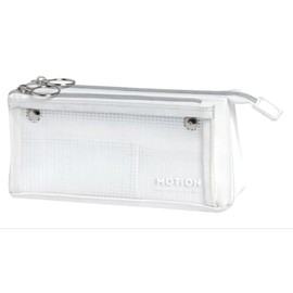 Kami 218615 [Original] Sankaku Multi-Pen Case [White] [White] [MOTiON] [Pouch] [Case] [Pen Holder] [Pencil Case] [Storage] [Stationery] [School] [Study] [Miscellaneous Goods] [Cute], white, Casual