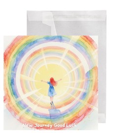 Yeesabella New Journey Good Luck Cards,New Job New Home Card, Colleague Co Worker Leaving New Baby Card 145 x 145mm