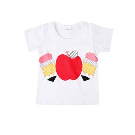 DACSOIT Toddler Girls Back to School Pencil Outfits Set Ruffle T-Shirt Dress and Pants Outfit Set 7-8Y