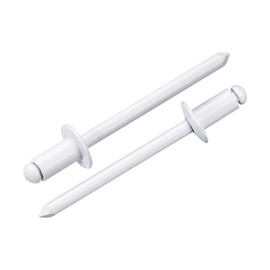 sourcing map 50Pcs 5/32"x5/16" Aluminum Dome-Head Blind Rivets, Open-End Type Blind Rivets for DIY, Sheet Metal, Automotive Repairs, Furniture, Boat, and Duct Work (White)