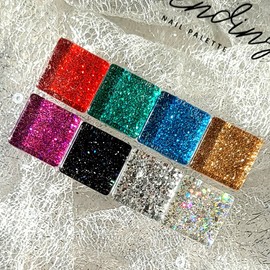 Jello Jello Queendom 8-piece set winter glitter gel / 젤로젤로 퀸덤 8종 세트 겨울 글리터젤