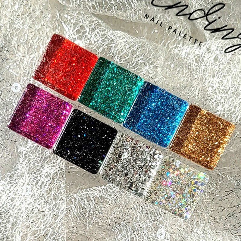 Jello Jello Queendom 8-piece set winter glitter gel / 젤로젤로