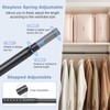 Closet Rods For Hanging Clothes,17-99 Inches Stepless Spring Adjustable Closet