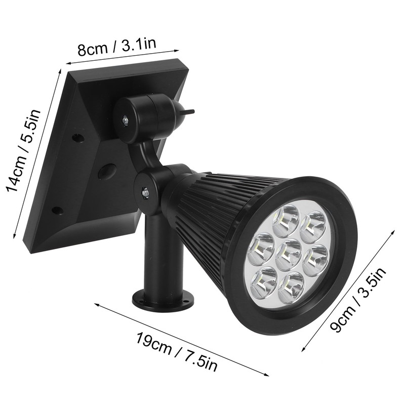 7LED Solar Light Intelligent Outdoor Garden Spotlight Lawn Lamp Landscape