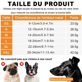 LATRAT Dog Muzzle Nylon Muzzle Adjustable Soft Buckle Mesh Breathable Prevent Eating, Biting and Barking, Black, Large