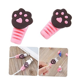 Protector De Cable De Carga 10 Piezas Fundas Protectoras USB para Teléfonos Móviles Y Computadoras Evita Roturas Cable Protector Decoración Escritorio