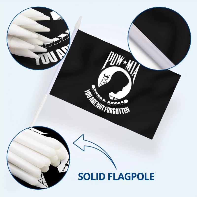 Anley Pow Mia Mini Flag 12 Pack - Hand Held
