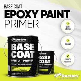 Base Coat 2k Epoxy Primer Paint: High-Performance Protection for Garages, Warehouses, and More – Light Gray, 1 Gallon, 300 sq ft.