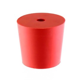 RUBBER BUNG 38/31 + 1 hole (7mm) - Bored Rubber Bung | Bung with Hole | Drilled Bung | Fermentation Bung | Laboratory Bung Cork Corks