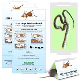 Qualirey 4 Pack Sticky Mouse Traps 8 x 14 Large Sticky Rat & Mouse Glue Boards for Inside Outside, Pre Scented Non Toxic Adhesive Traps with Enhanced Stickiness for Rat Mice Snake, Pet Safe