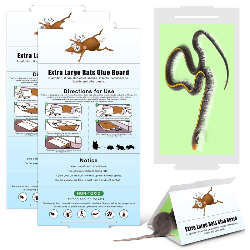 Qualirey 4 Pack Sticky Mouse Traps 8 x 14 Large