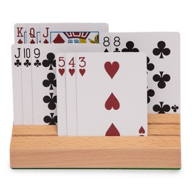 Black long Di fang Standard Size Solid Beech Playing Card Holder/Holder-2 Piece Set-Card Storage