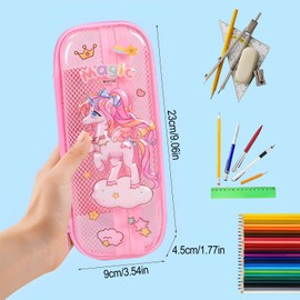 Regerly Pencil Case, Pencil Case with Pen Holder Indoor Teenager Girls Pencil Case School Supplies Pencil Case Aesthetic Pencil Case Durable Pencil Cases for School Office Girls Women Student