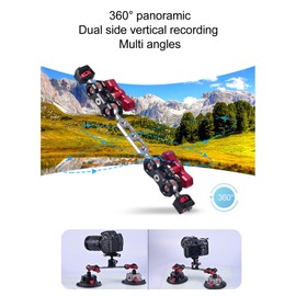 Camera Articulating Arm, 12 Inch Extension Articulating Magic Arm 360 Degree Rotating Dual Ballheads Magic Arm Camera Mount Adapter with 1/4in 3/8in Thread for DSLR, Monitor