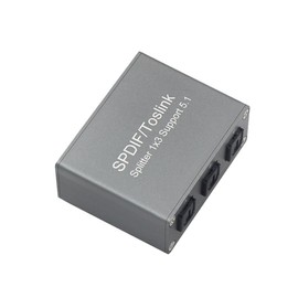 Snblzhef Digital Optical Audio Splitter Digital SPDIF TOSLINK Optical Fiber Audio 1X3 Splitter 1 in 3 Out Splitter Support 5.1