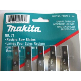 Makita NEW MAKITA NO. 71 5 PACK RECIPRO SAW BLADES MILD STEEL PLYWOOD PLASTIC 792540-9