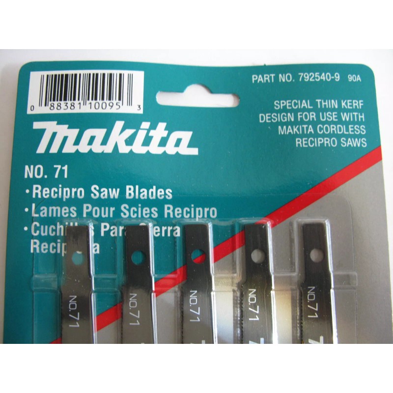 Makita NEW MAKITA NO. 71 5 PACK RECIPRO SAW BLADES